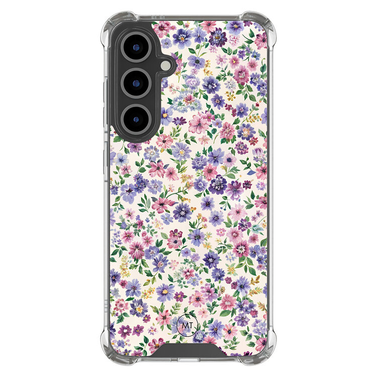 Mooie Telefoonhoesjes Samsung Galaxy S24 FE shockproof hoesje - Purple garden