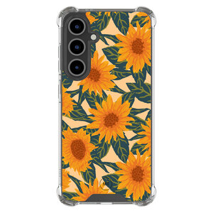 Mooie Telefoonhoesjes Samsung Galaxy S24 FE shockproof hoesje - Zonnebloemen