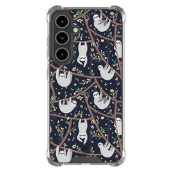 Mooie Telefoonhoesjes Samsung Galaxy S24 FE shockproof hoesje - Luiaard print