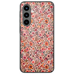 Mooie Telefoonhoesjes Samsung Galaxy A56 hoesje glas - Vintage floral