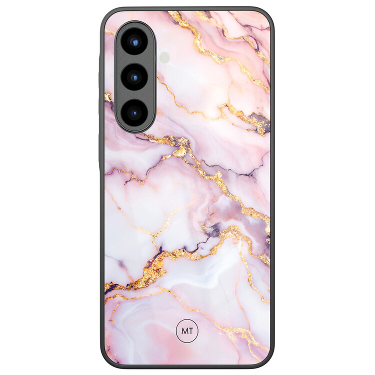 Mooie Telefoonhoesjes Samsung Galaxy A56 hoesje glas - Marble pink