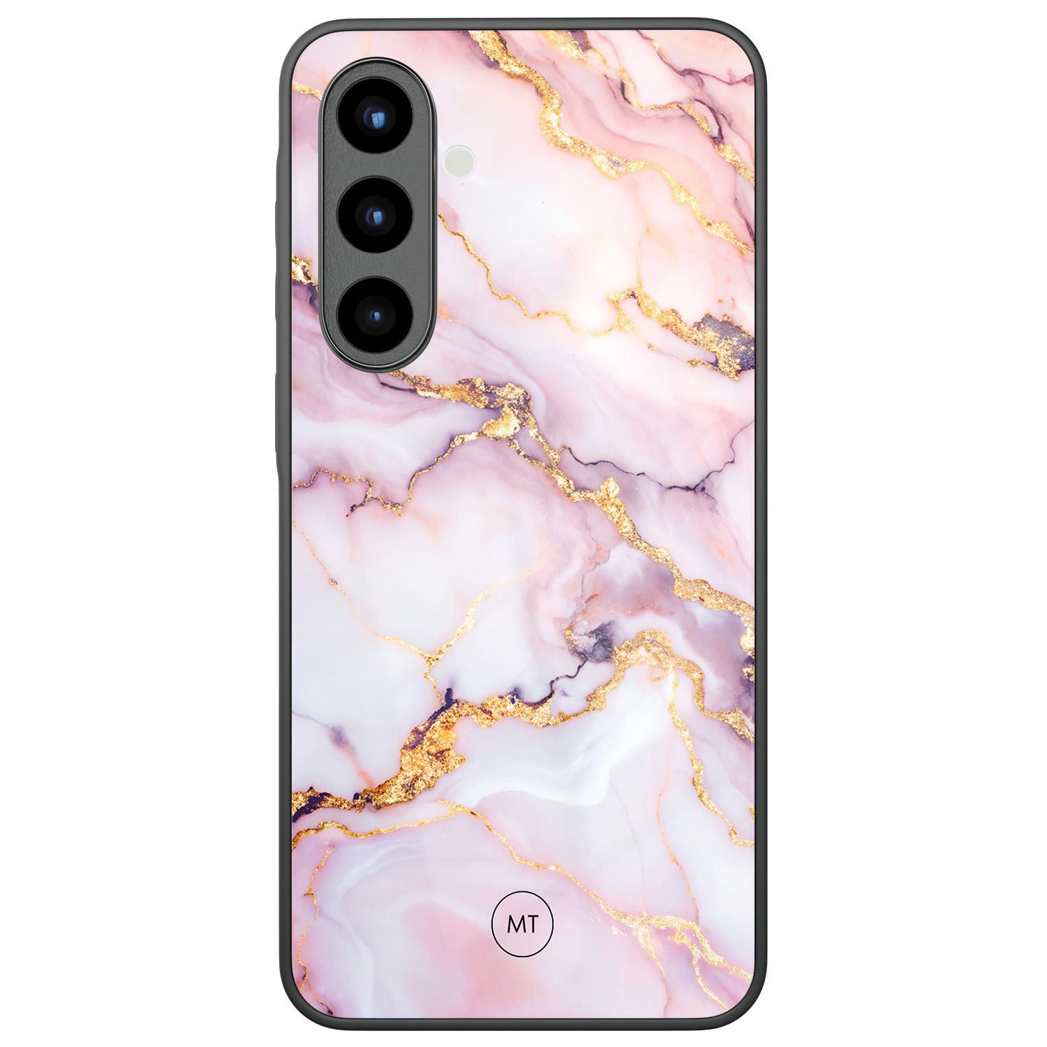 Mooie Telefoonhoesjes Samsung Galaxy A56 hoesje glas - Marble pink