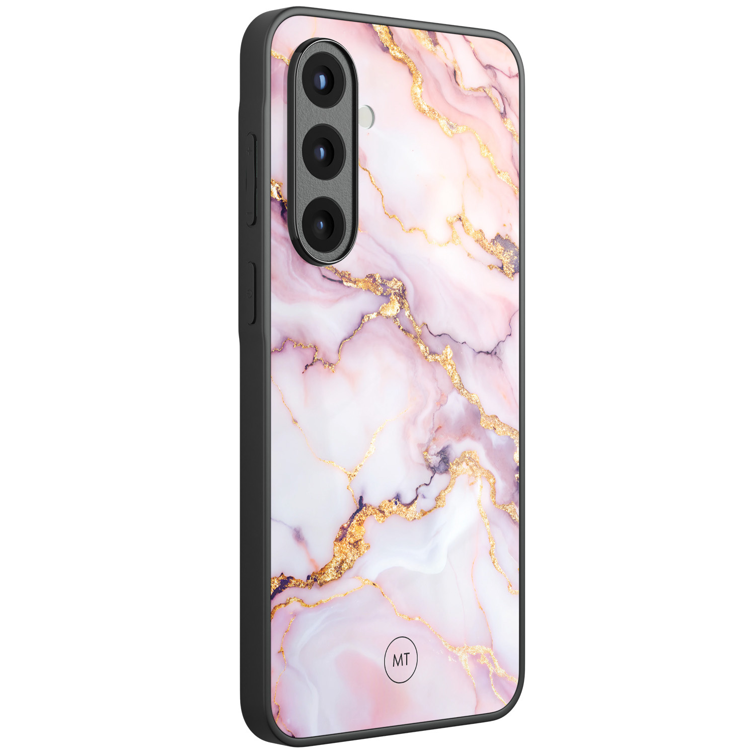 Mooie Telefoonhoesjes Samsung Galaxy A56 hoesje glas - Marble pink