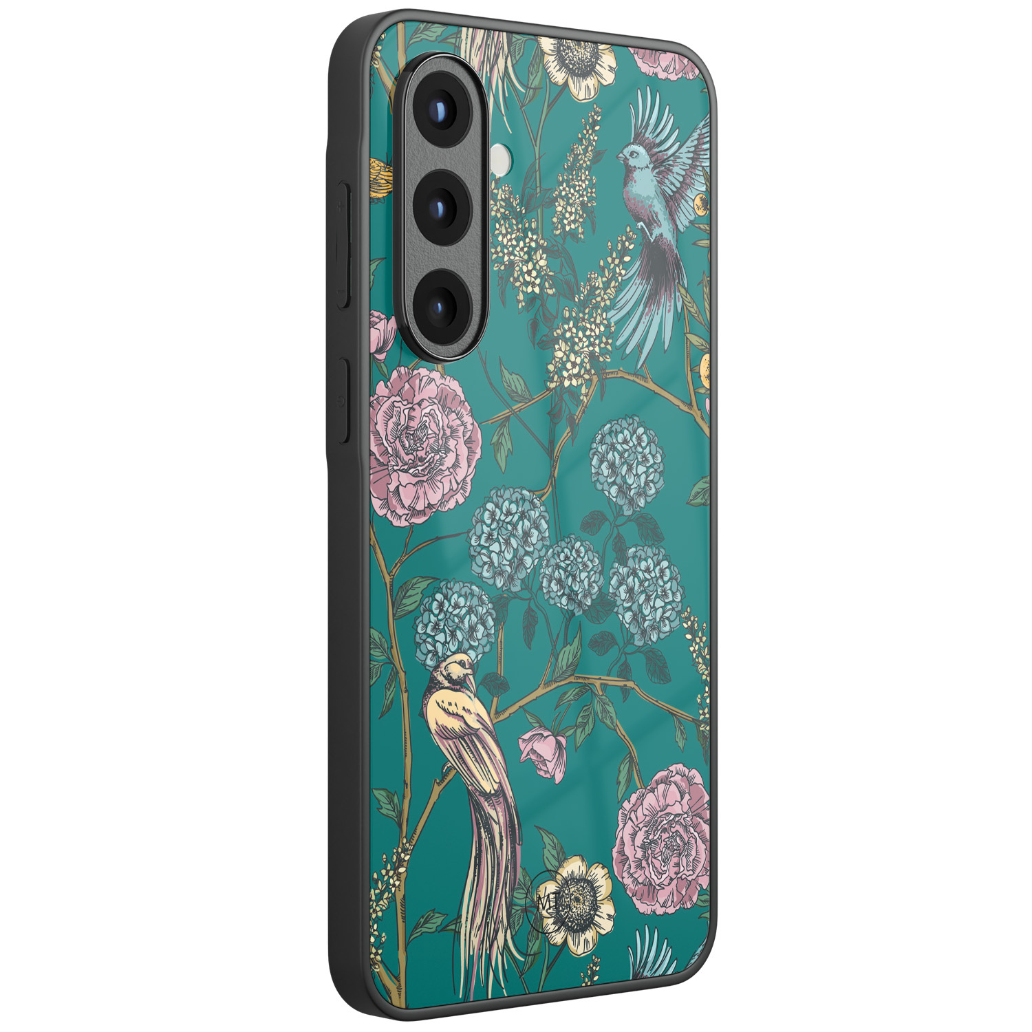Mooie Telefoonhoesjes Samsung Galaxy A56 hoesje glas - Bloomy birds
