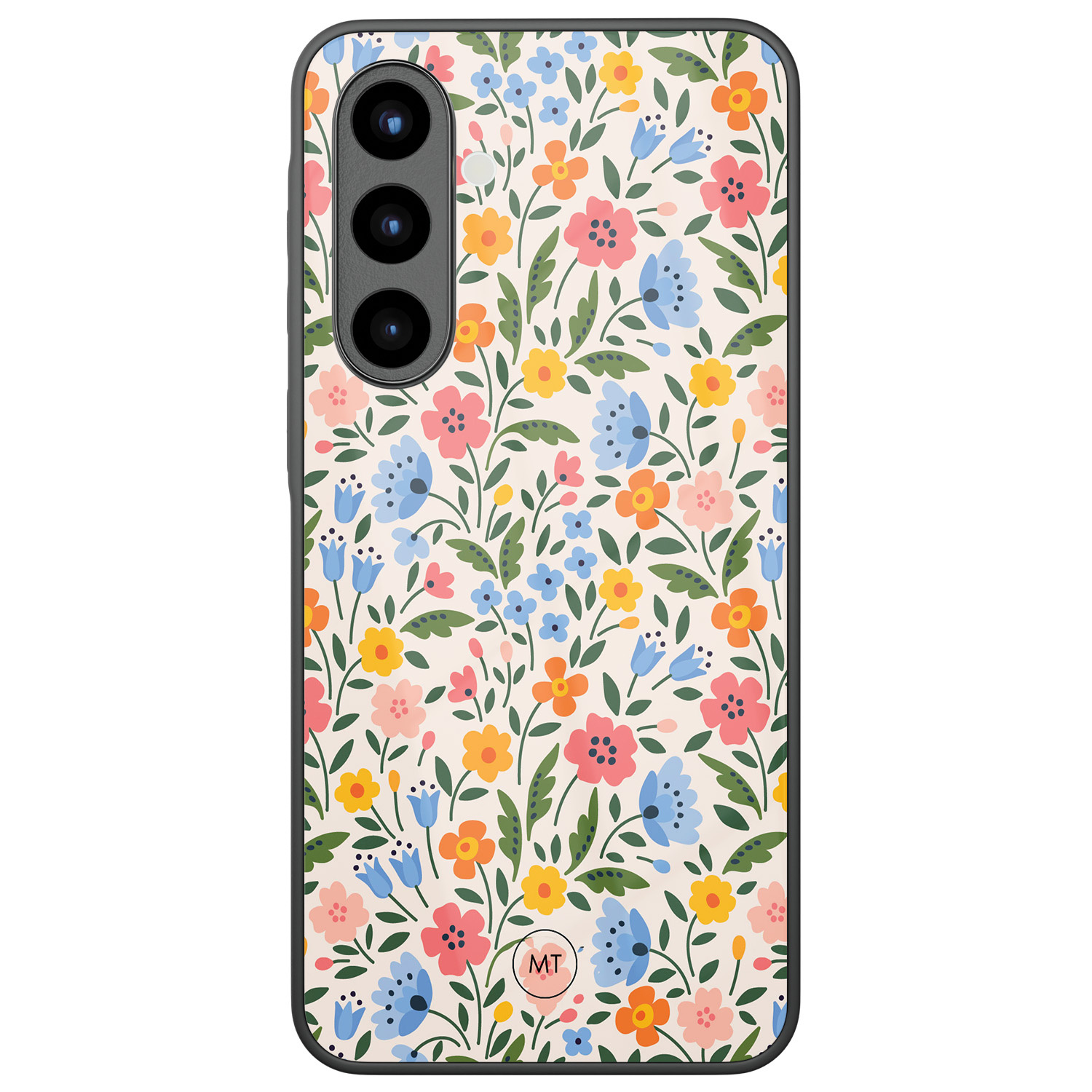 Mooie Telefoonhoesjes Samsung Galaxy A56 hoesje glas - Romantische bloemen