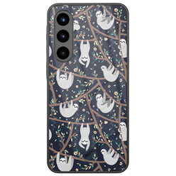 Mooie Telefoonhoesjes Samsung Galaxy A56 hoesje glas - Luiaard print