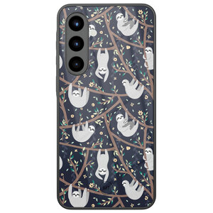 Mooie Telefoonhoesjes Samsung Galaxy A56 hoesje glas - Luiaard print