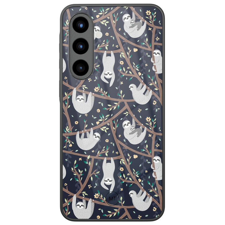 Mooie Telefoonhoesjes Samsung Galaxy A56 hoesje glas - Luiaard print
