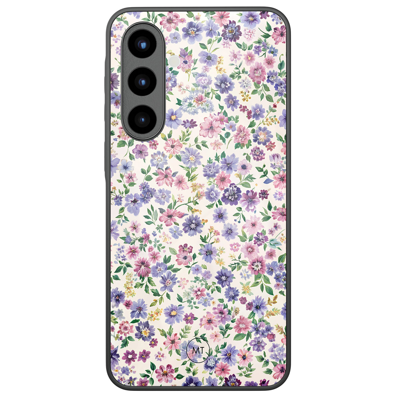 Mooie Telefoonhoesjes Samsung Galaxy A56 hoesje glas - Purple garden