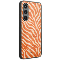 Casimoda Samsung Galaxy A56 hoesje glas - Zebra oranje