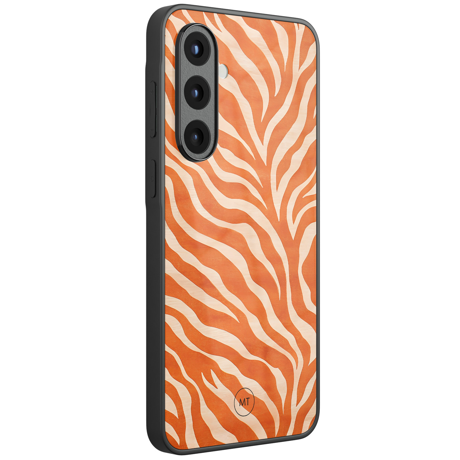 Mooie Telefoonhoesjes Samsung Galaxy A56 hoesje glas - Zebra oranje