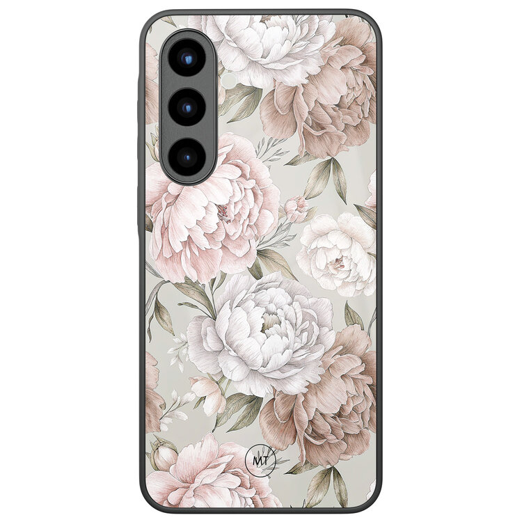Mooie Telefoonhoesjes Samsung Galaxy A56 hoesje glas - Klassieke bloemen