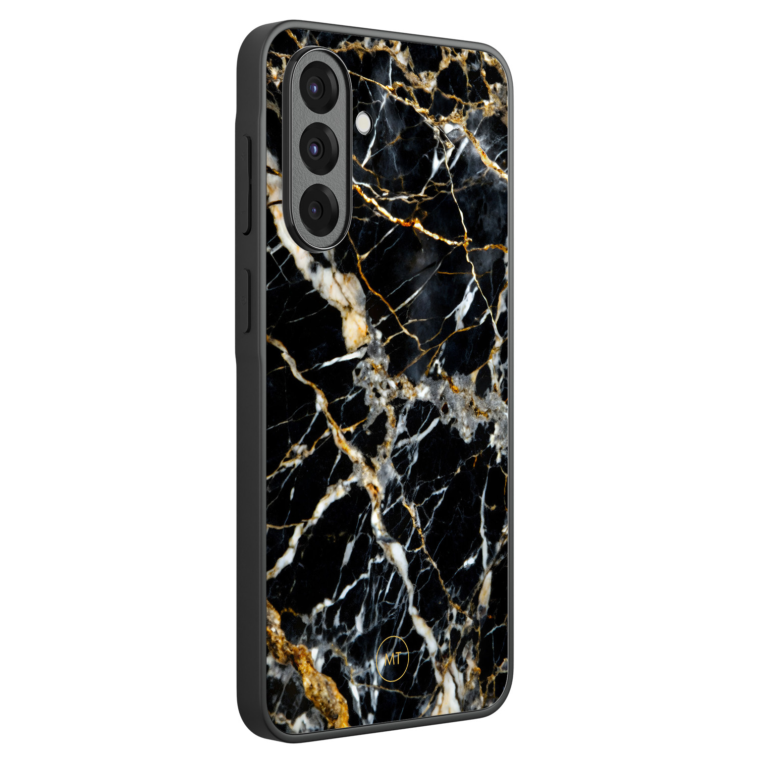 Mooie Telefoonhoesjes Samsung Galaxy A36 hoesje - Black marble elegance
