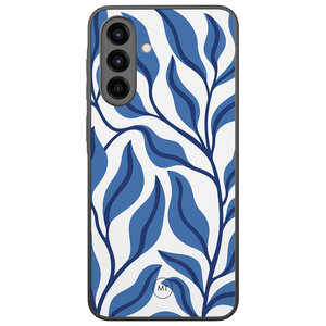 Mooie Telefoonhoesjes Samsung Galaxy A36 hoesje - Blue leaves