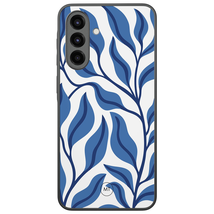 Mooie Telefoonhoesjes Samsung Galaxy A36 hoesje - Blue leaves
