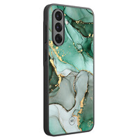 Mooie Telefoonhoesjes Samsung Galaxy A36 hoesje - Groen grijs marmer