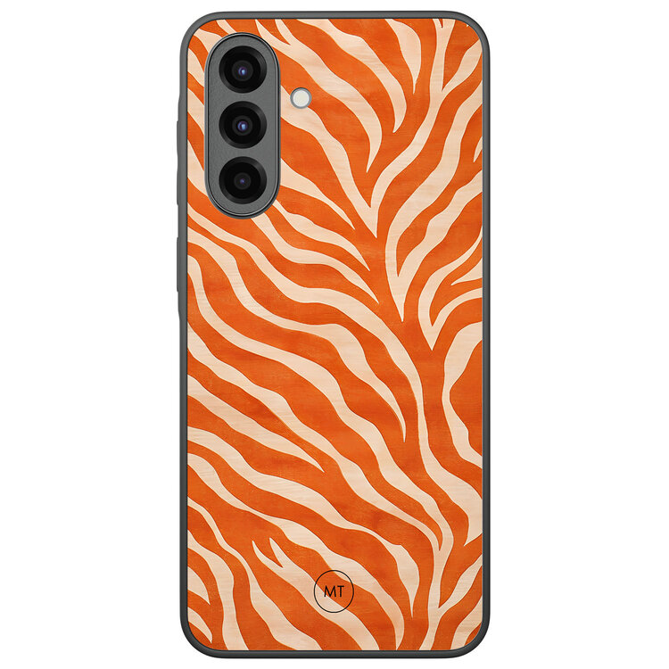 Mooie Telefoonhoesjes Samsung Galaxy A36 hoesje - Zebra oranje