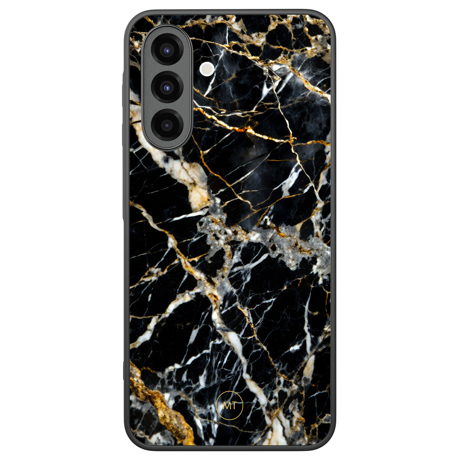 Mooie Telefoonhoesjes Samsung Galaxy A26 hoesje - Black marble elegance