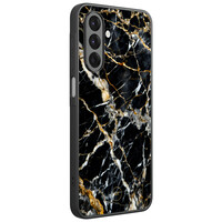 Mooie Telefoonhoesjes Samsung Galaxy A26 hoesje - Black marble elegance