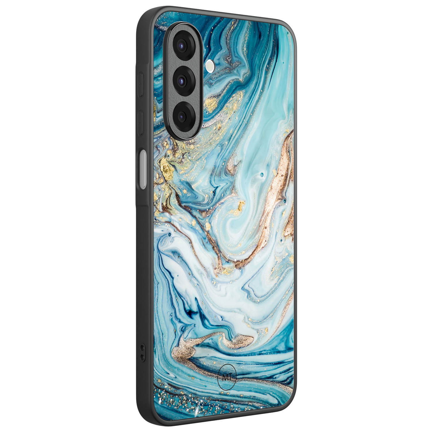 Mooie Telefoonhoesjes Samsung Galaxy A26 hoesje - Marmer blauw goud