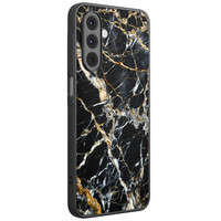 Mooie Telefoonhoesjes Samsung Galaxy A16 hoesje - Black marble elegance