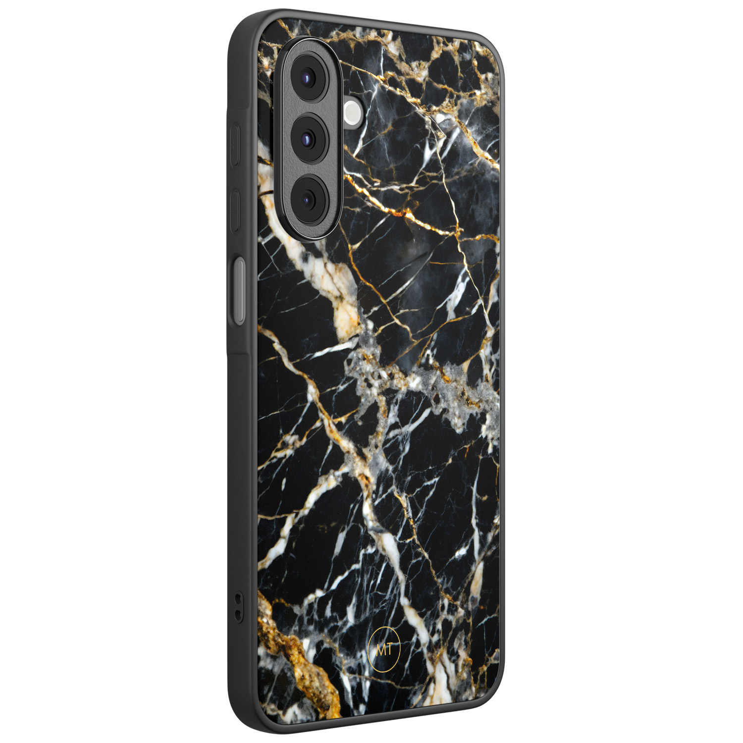 Mooie Telefoonhoesjes Samsung Galaxy A16 hoesje - Black marble elegance