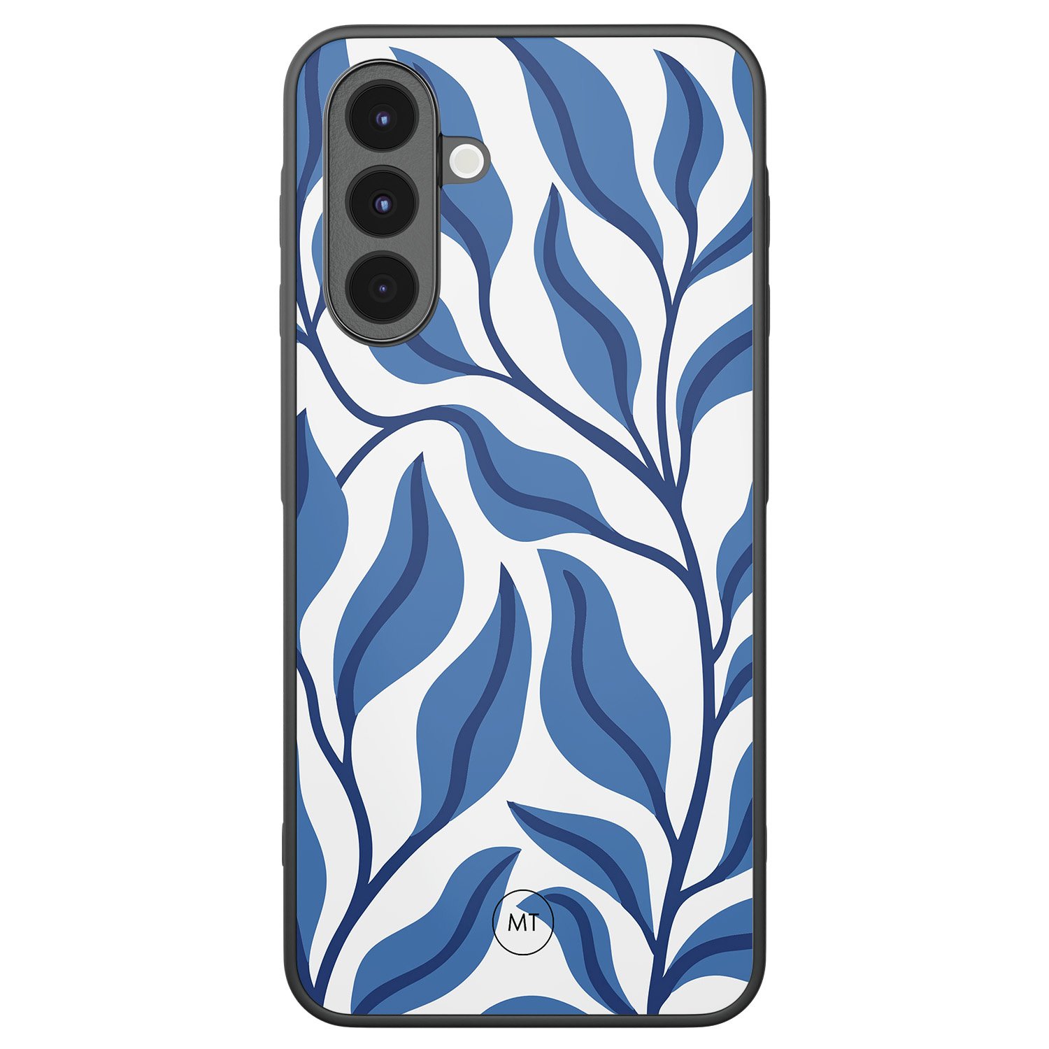 Mooie Telefoonhoesjes Samsung Galaxy A16 hoesje - Blue leaves