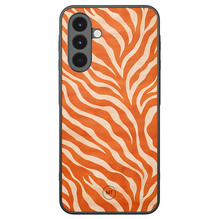 Mooie Telefoonhoesjes Samsung Galaxy A16 hoesje - Zebra oranje