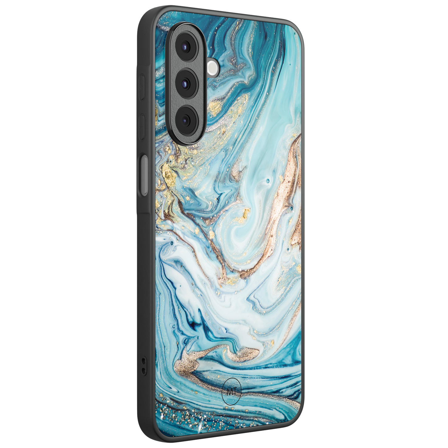 Mooie Telefoonhoesjes Samsung Galaxy A16 hoesje - Marmer blauw goud