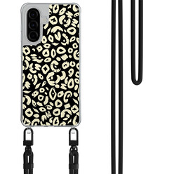 Mooie Telefoonhoesjes Samsung Galaxy A56 hoesje met zwart koord - Animal skin