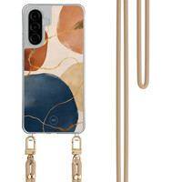Mooie Telefoonhoesjes Samsung Galaxy A56 hoesje met beige koord - Abstract harmony