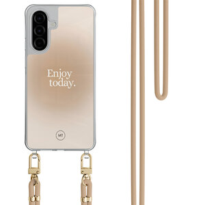 Mooie Telefoonhoesjes Samsung Galaxy A56 hoesje met beige koord - Enjoy today