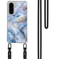 Mooie Telefoonhoesjes Samsung Galaxy A36 hoesje met zwart koord - Lavender dream
