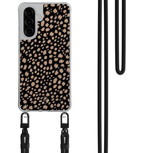 Mooie Telefoonhoesjes Samsung Galaxy A26 hoesje met zwart koord - Savannah spots