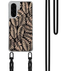 Mooie Telefoonhoesjes Samsung Galaxy A26 hoesje met zwart koord - Palm silhouette