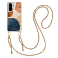 Mooie Telefoonhoesjes Samsung Galaxy A26 hoesje met beige koord - Abstract harmony