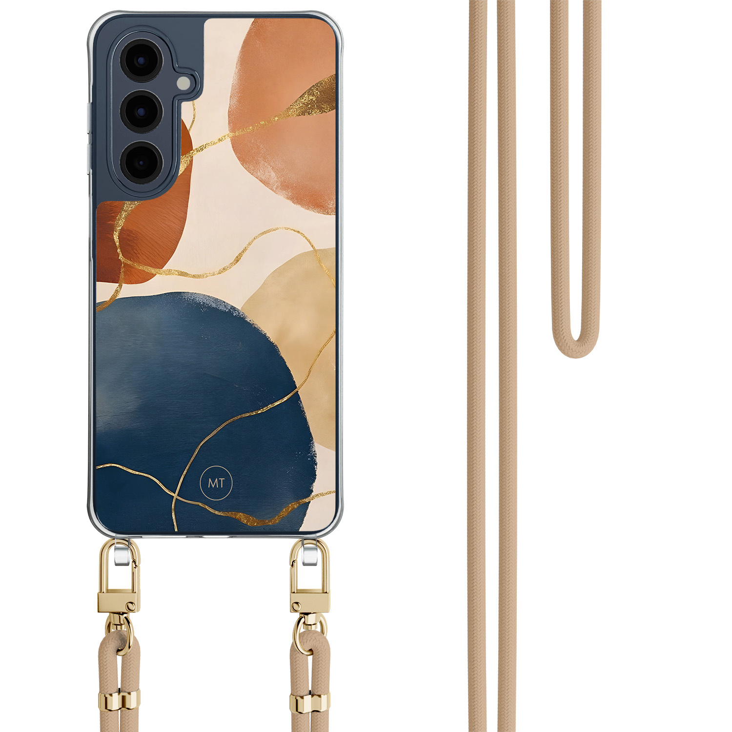 Mooie Telefoonhoesjes Samsung Galaxy A16 hoesje met beige koord - Abstract harmony