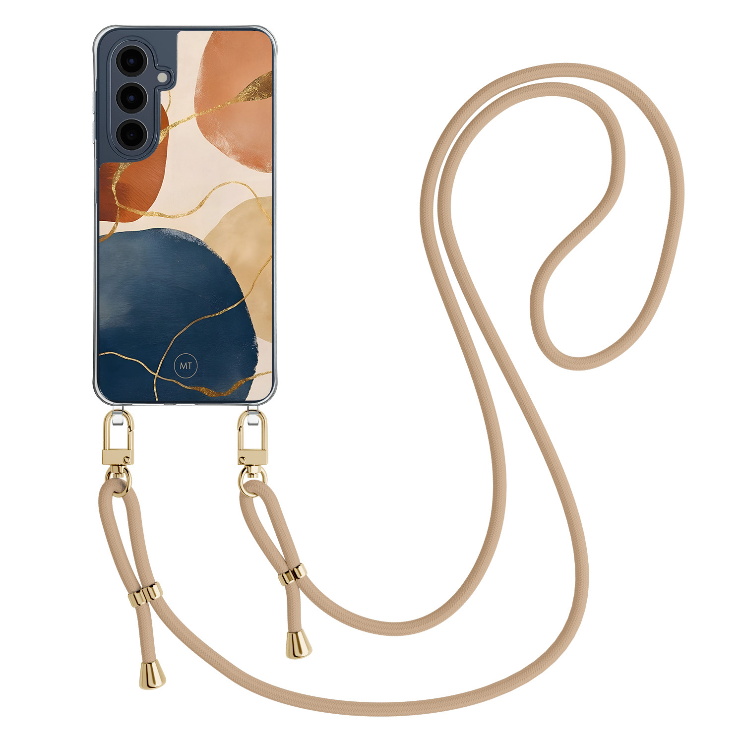 Mooie Telefoonhoesjes Samsung Galaxy A16 hoesje met beige koord - Abstract harmony