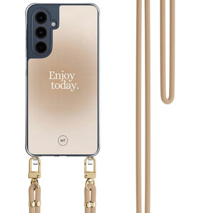 Mooie Telefoonhoesjes Samsung Galaxy A16 hoesje met beige koord - Enjoy today