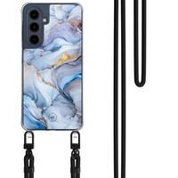 Mooie Telefoonhoesjes Samsung Galaxy A16 hoesje met zwart koord - Lavender dream