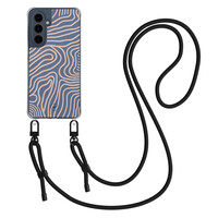 Mooie Telefoonhoesjes Samsung Galaxy A16 hoesje met zwart koord - Flowing lines