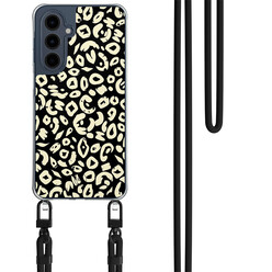 Mooie Telefoonhoesjes Samsung Galaxy A16 hoesje met zwart koord - Animal skin