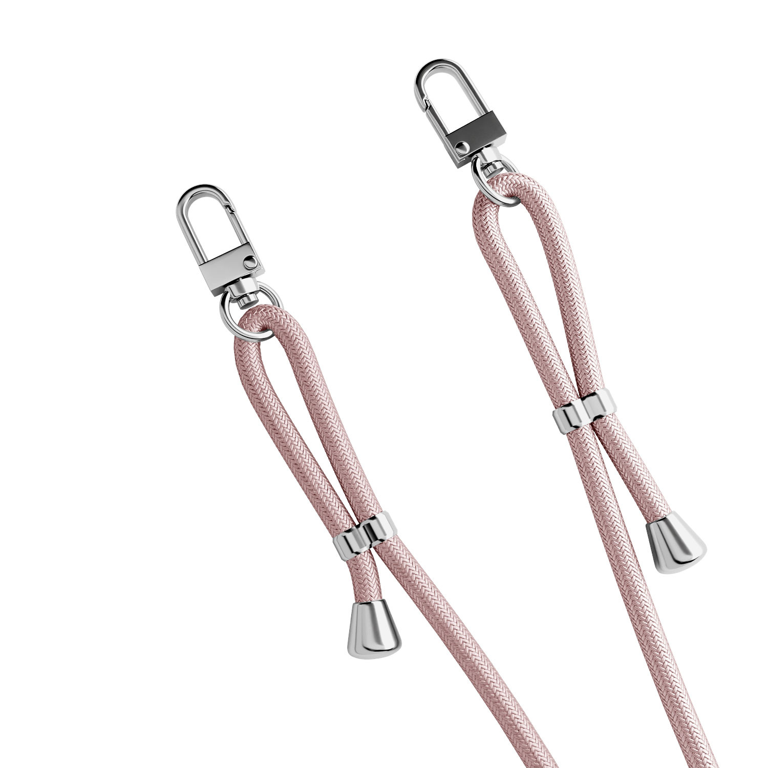 Mooie Telefoonhoesjes 2 pack universele telefoonkoorden (multi en rosegoud)