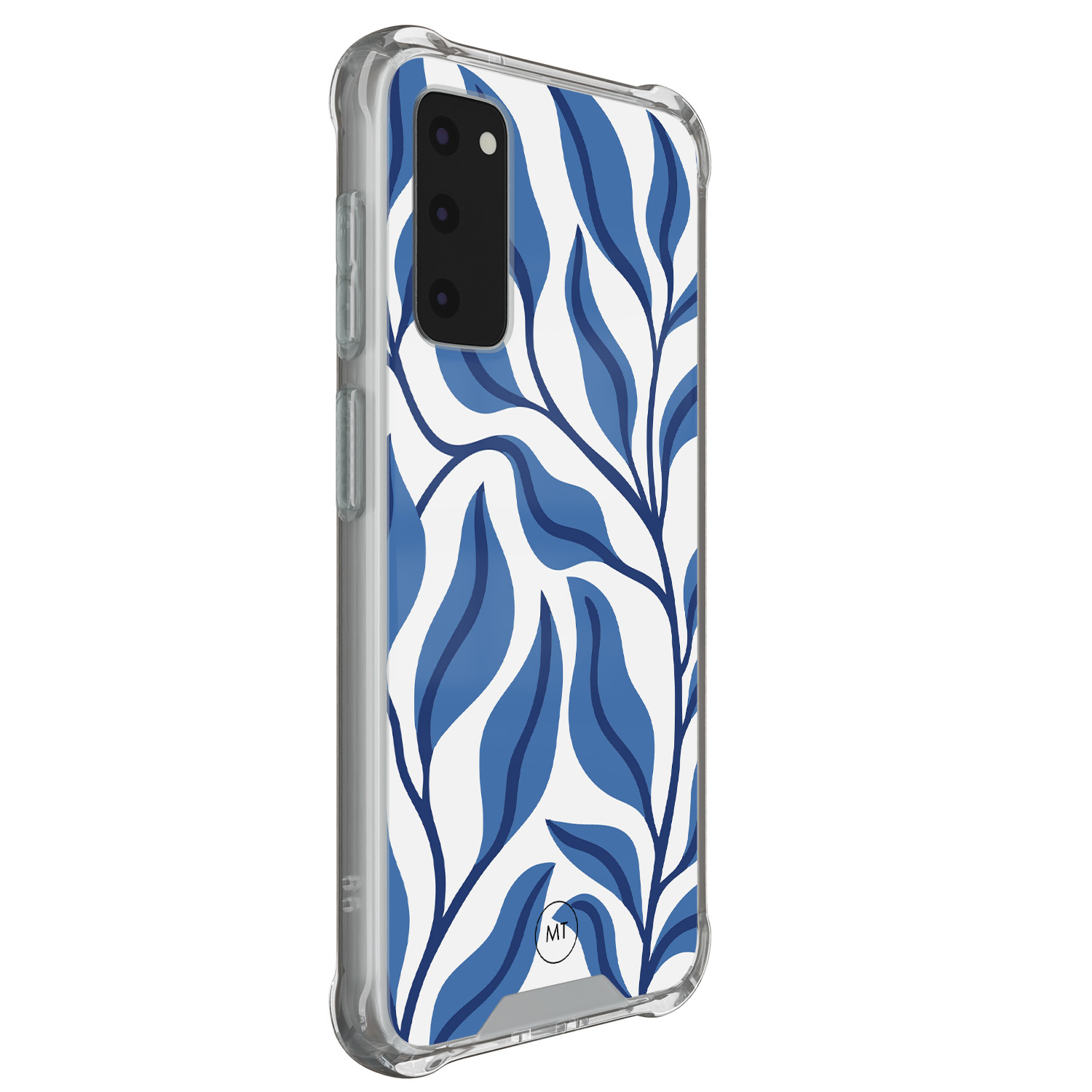 Mooie Telefoonhoesjes Samsung Galaxy S20 FE shockproof hoesje - Blue leaves