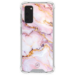 Mooie Telefoonhoesjes Samsung Galaxy S20 FE shockproof hoesje - Marble pink
