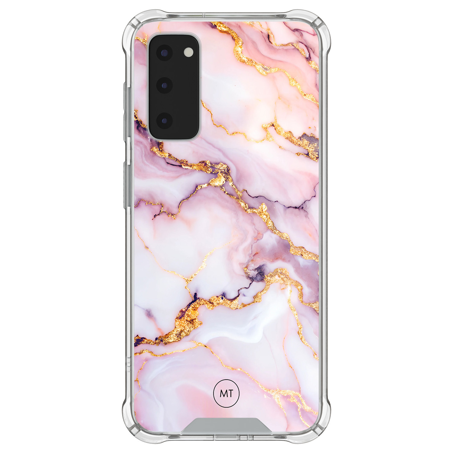 Mooie Telefoonhoesjes Samsung Galaxy S20 FE shockproof hoesje - Marble pink