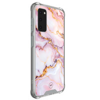 Mooie Telefoonhoesjes Samsung Galaxy S20 FE shockproof hoesje - Marble pink