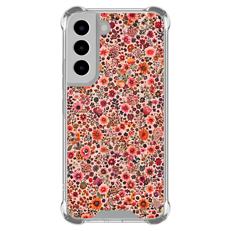 Mooie Telefoonhoesjes Samsung Galaxy S22 shockproof hoesje - Vintage floral
