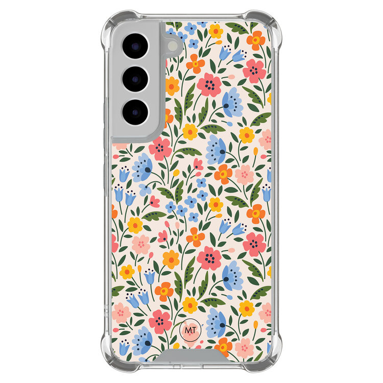 Mooie Telefoonhoesjes Samsung Galaxy S22 shockproof hoesje - Romantische bloemen