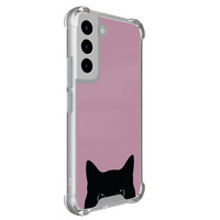 Mooie Telefoonhoesjes Samsung Galaxy S22 shockproof hoesje - Zwarte kat